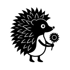 hedgehog cartoon coloring page