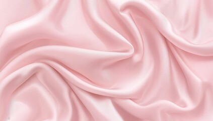 Elegant pink silk fabric with soft folds for dreamy backgrounds and textile design
