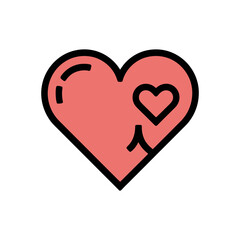 Heart icon vector on White Background ,Vector Art Illustration on white background.