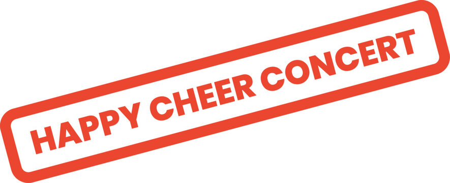 Happy Cheer Concert stamp for promoting live music events and exciting performance gatherings