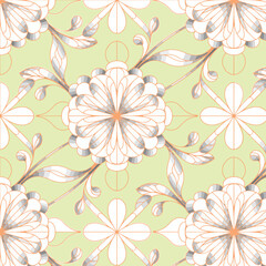 seamless pattern with flowers