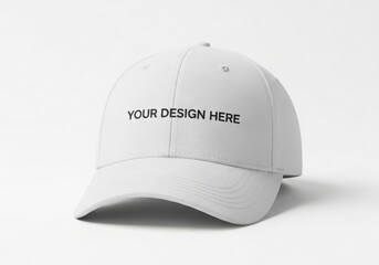 White baseball cap isolated on transparent background isolated on transparent background