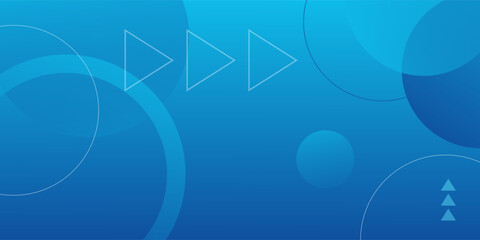 Abstract Blue Background with Geometric Shapes and Gradient Design.