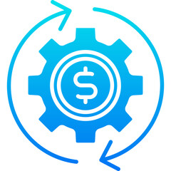 economy blue icon
