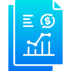 finance blue icon