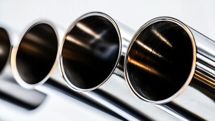 Group of metal pipes