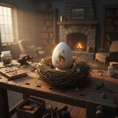 Money Saving Growth Economy Nest Egg