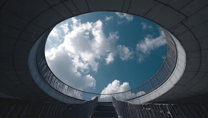 Fototapeta premium Arch sky architecture outdoors.