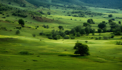 Obraz premium Landscape green backgrounds grassland.