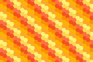 Honeycomb Pattern Background in Warm Orange and Yellow Tones a Seamless Vector Design