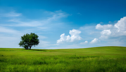 Obraz premium Landscape green backgrounds grassland.