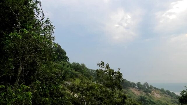 The beautiful nature seen on the ropeway ride to Manasa Devi Temple in Haridwar, Uttarakhand, India