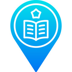 library blue icon