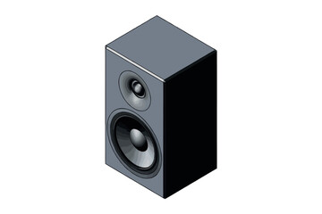 Obraz premium Modern studio monitor speaker realistic 3d rendering for audio production and sound design projects