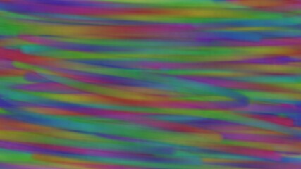 Colorful abstract background with wavy, blended stripes in blue, green, red, purple, and yellow. Vibrant, artistic texture for design and creative concepts.