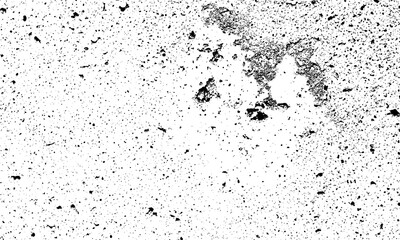 Monochrome grunge texture background with spots and dust, creating a distressed and aged effect on surface isolated on transparent background