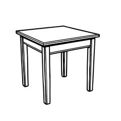 black and white table Png