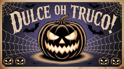 Halloween poster featuring the quote Beware the Shadows. halloween banner background template created with generative ai