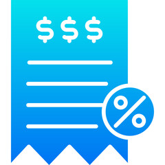 tax blue icon