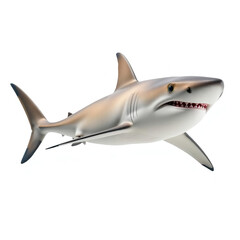 the great white shark. predatory fish. watercolor drawing. artificial intelligence generator, AI, neural network image. background for the design