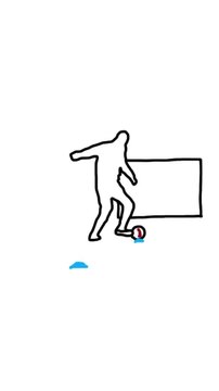 football player scored the goal rotoscope animation