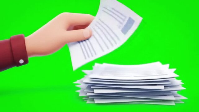 File Selection Animation on green screen.