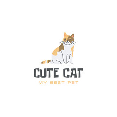 Charming winking cat illustration perfect for pet lovers, adorable kitten graphic bringing joy, ideal for veterinary clinic promotions, playful feline design