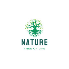 Stunning tree of life logo with intricate roots and branches, perfect for eco-friendly brands seeking a natural, vibrant, and professional identity