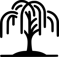 Weeping Willow Icon sign, symbol, vector, art © king-er