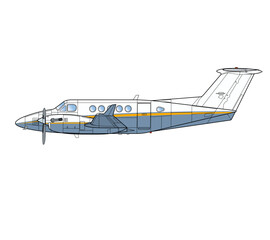 Amerikanisches zweimotoriges Gesch&auml;ftsreiseflugzeug