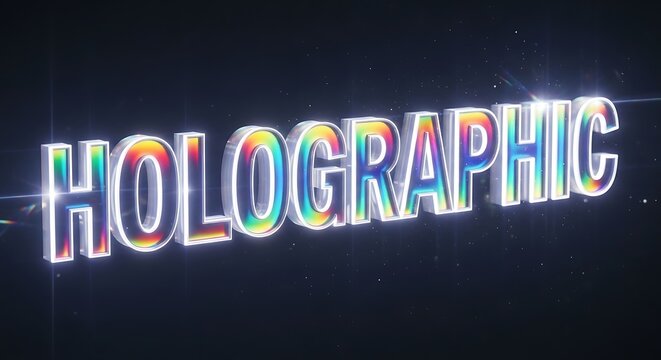 Holographic Rainbow Text Effect.