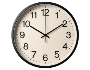  Classic Wall Clock with Neutral Design – Interior Decor PNG