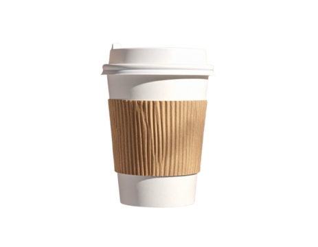 Minimal Coffee Cup – Modern Flat Lay PNG