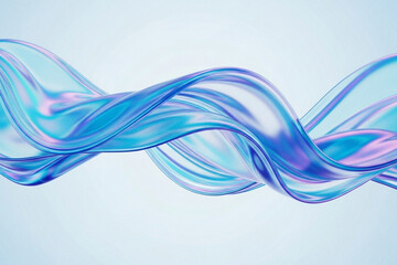 Swirling Blue and Purple Iridescent Fluid Wave Abstract Background image