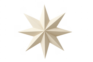 Paper eight-pointed christmas star decorating holiday ornament