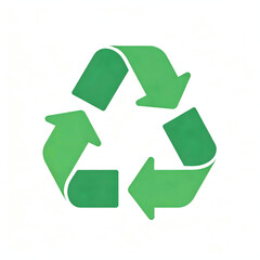 Fototapeta premium Recycling Symbol on White Background – Eco Friendly Concept