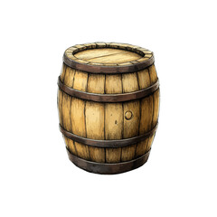 Obraz premium old barrel hand drawn illustration