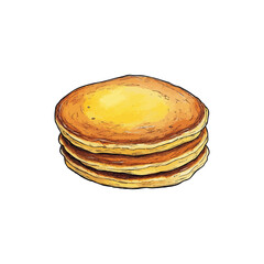 pancake hand drawn illustration