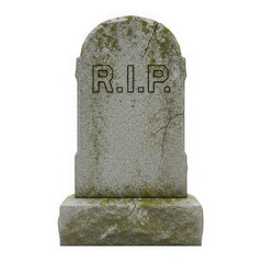 Old school grave rip stone monument