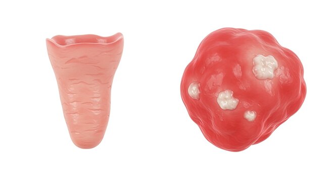 Uterus and Uterine Fibroid Illustration medical health anatomy growth noncancerous benign tumor myoma leiomyoma womb female