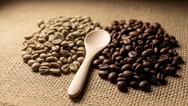 Coffee Bean Transformation From Green to Roast