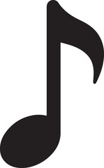 Minimalist Music Note Icon sound tune rhythm song, audio