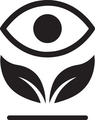 Abstract Eye & Leaf Icon vector