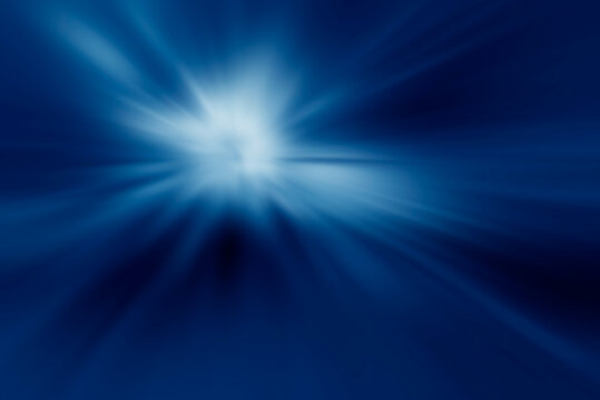 Abstract radial background, Blue Rays Zoom in Motion Effect, Light Color Trails