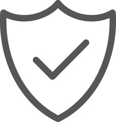 Shield with Check Mark Icon security protection verification symbol approved tick safe secure guarantee warranty badge seal sign vector
