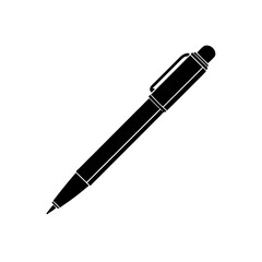 Simple black ballpoint pen drawing vector art minimalist line design scalable illustration