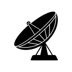 Blue satellite dish icon vector graphic scalable communication technology digital art