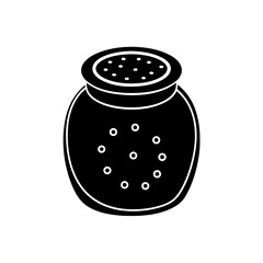 Isolated brown cookie jar vector illustration scalable graphic icon for food and baking themes