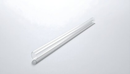 Minimal glass tube isolated with shadow high resolution photo