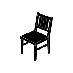Brown wooden chair vector illustration isolated scalable graphic object design element